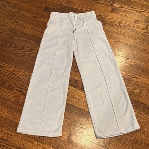 H&M Divided Wide Leg Terry Cloth Light Blue Pants Size XS NWOT